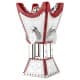 ALSANIDI, Traditional Incense Burner, Red*Silver, Size12*12*24Cm
