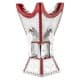 ALSANIDI, Traditional Incense Burner, Red*Silver, Size12*12*24Cm
