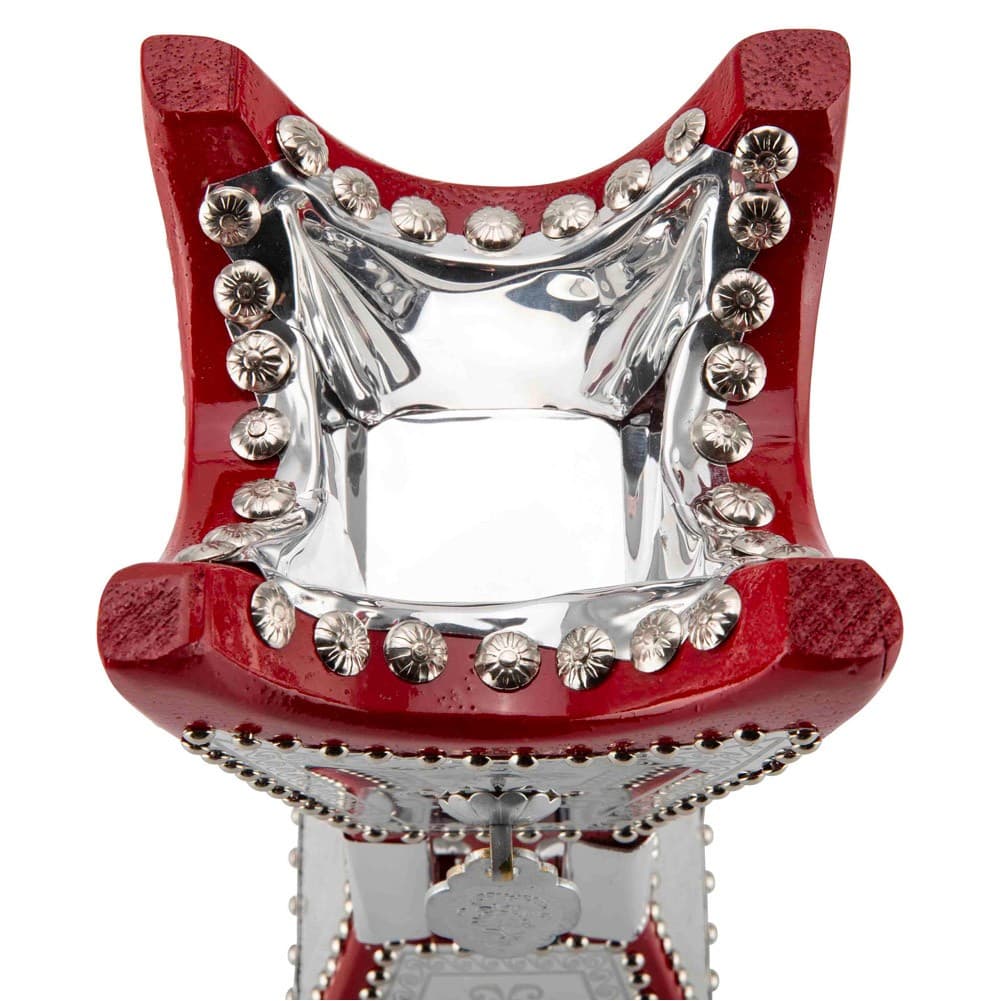 ALSANIDI, Traditional Incense Burner, Red*Silver, Size12*12*24Cm