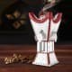 ALSANIDI, Traditional Incense Burner, Red*Silver, Size12*12*24Cm