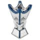 ALSANIDI, Traditional Incense Burner, Silver*Blue, Size12*12*24Cm