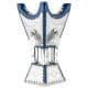 ALSANIDI, Traditional Incense Burner, Silver*Blue, Size12*12*24Cm