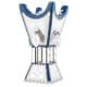 ALSANIDI, Traditional Incense Burner, Silver*Blue, Size12*12*24Cm