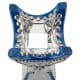 ALSANIDI, Traditional Incense Burner, Silver*Blue, Size12*12*24Cm