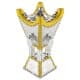 ALSANIDI, Traditional Incense Burner, Silver*Yellow, Size12*12*24Cm