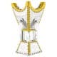 ALSANIDI, Traditional Incense Burner, Silver*Yellow, Size12*12*24Cm