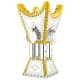 ALSANIDI, Traditional Incense Burner, Silver*Yellow, Size12*12*24Cm