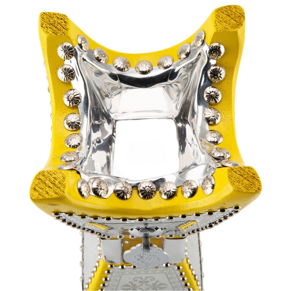 ALSANIDI, Traditional Incense Burner, Silver*Yellow, Size12*12*24Cm
