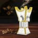ALSANIDI, Traditional Incense Burner, Silver*Yellow, Size12*12*24Cm