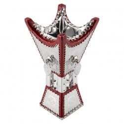 ALSANIDI, Traditional Incense Burner, Red*Silver, Size14*14*29Cm