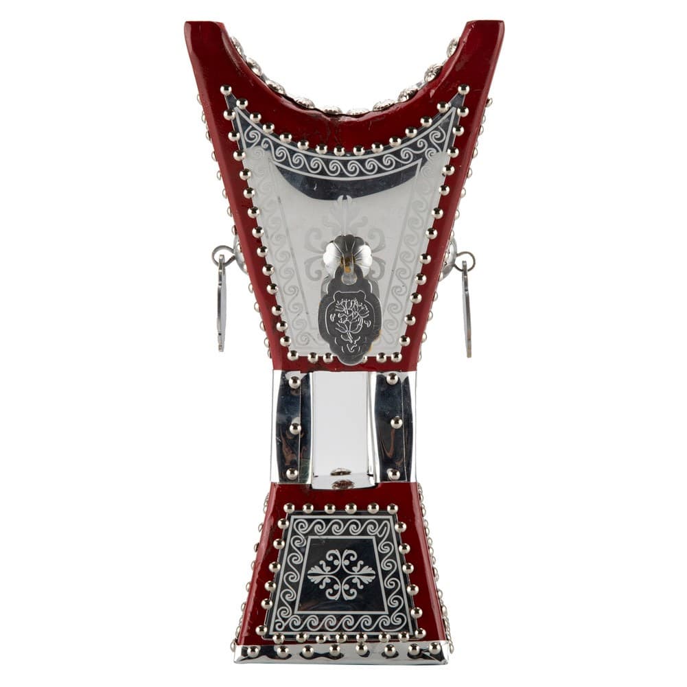 ALSANIDI, Traditional Incense Burner, Red*Silver, Size14*14*29Cm