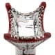 ALSANIDI, Traditional Incense Burner, Red*Silver, Size14*14*29Cm