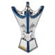 ALSANIDI, Traditional Incense Burner, Silver*Blue, Size14*14*29Cm