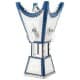 ALSANIDI, Traditional Incense Burner, Silver*Blue, Size14*14*29Cm