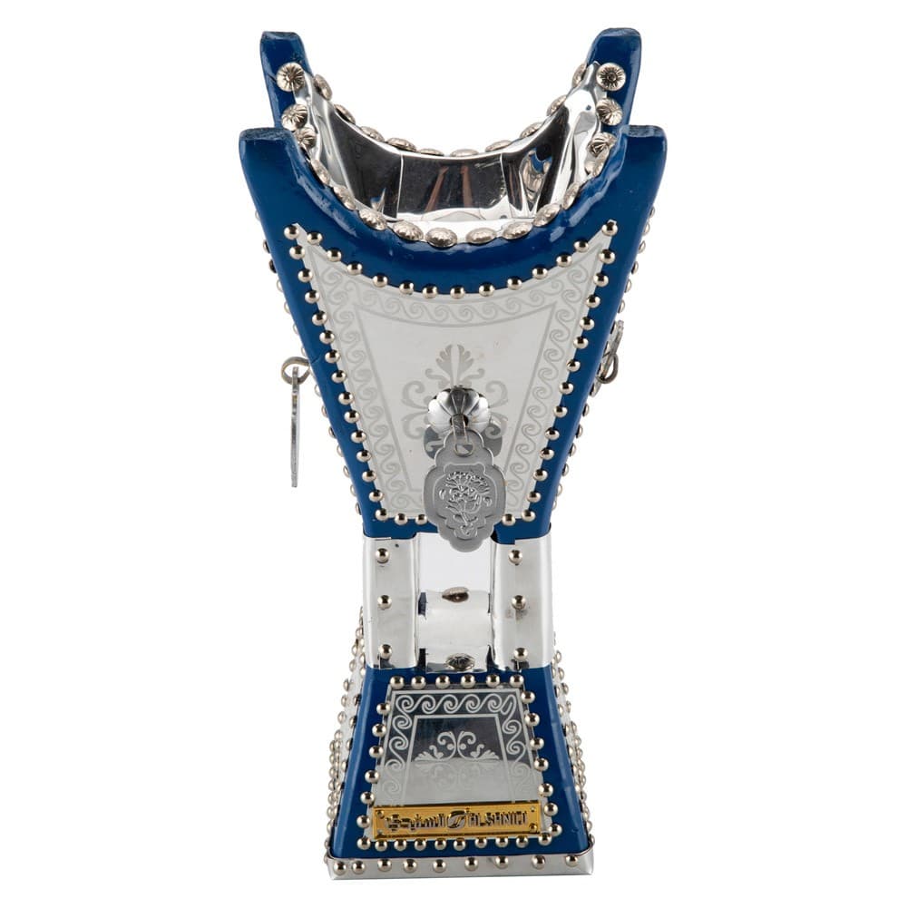 ALSANIDI, Traditional Incense Burner, Silver*Blue, Size14*14*29Cm