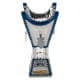 ALSANIDI, Traditional Incense Burner, Silver*Blue, Size14*14*29Cm