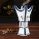 ALSANIDI, Traditional Incense Burner, Silver*Blue, Size14*14*29Cm