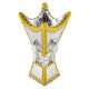 ALSANIDI, Traditional Incense Burner, Silver*Yellow, Size14*14*29Cm