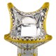 ALSANIDI, Traditional Incense Burner, Silver*Yellow, Size14*14*29Cm