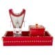 ALSANIDI, Incense Tools Set, Heritage Incense, Red*Silver, Size40*20*6.5Cm