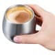 ALSANIDI, Stainless steel tea and coffee mug, Coffee cup for trips and travel, Silver, capacity 200 ml