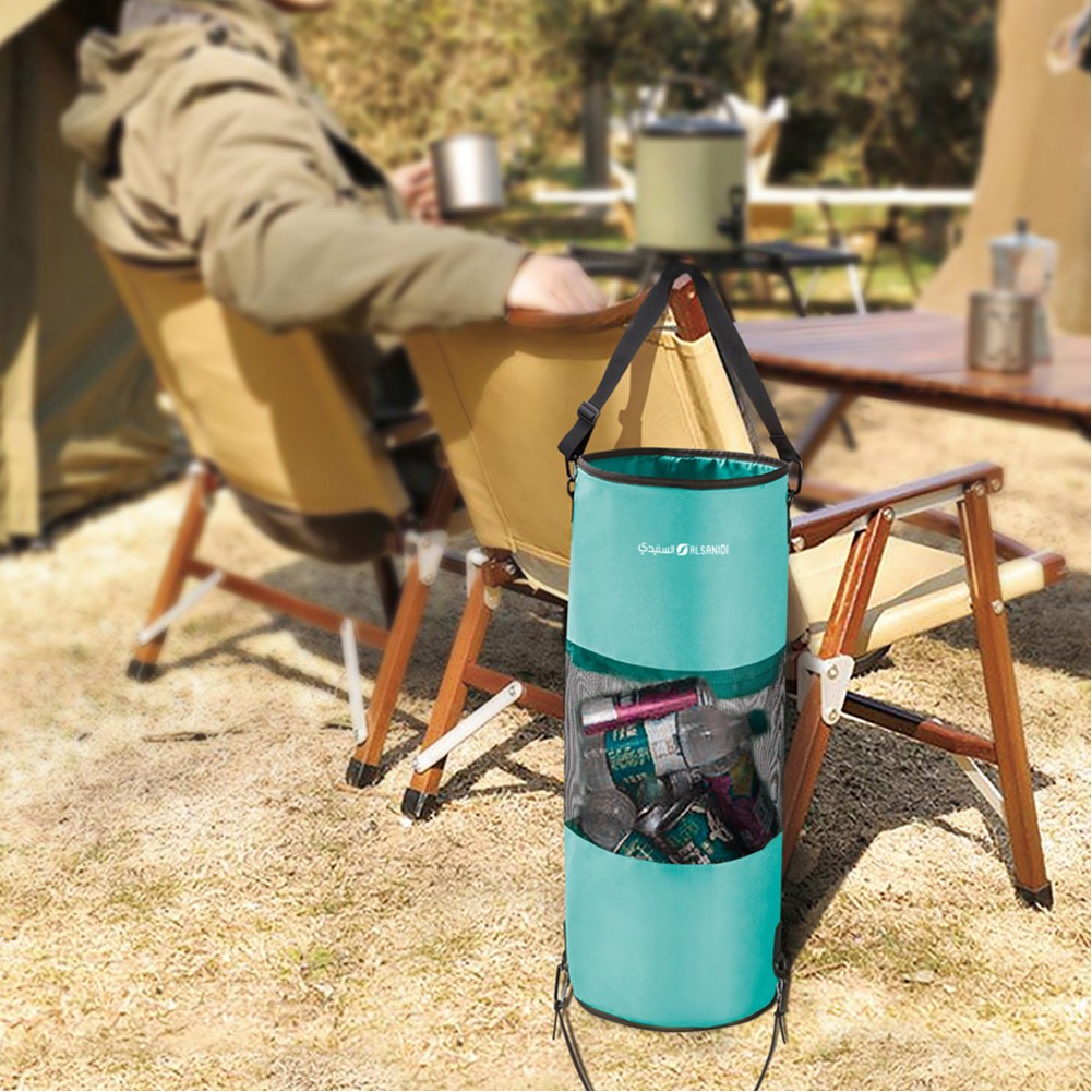 ALSANIDI, Foldable Waste Basket, Waste Paper Container, Turquoise, Size 25.5*86 Cm