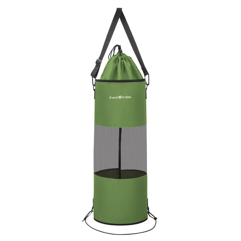 ALSANIDI, Foldable Waste Basket, Waste Paper Container, Green, Size 25.5*86 Cm