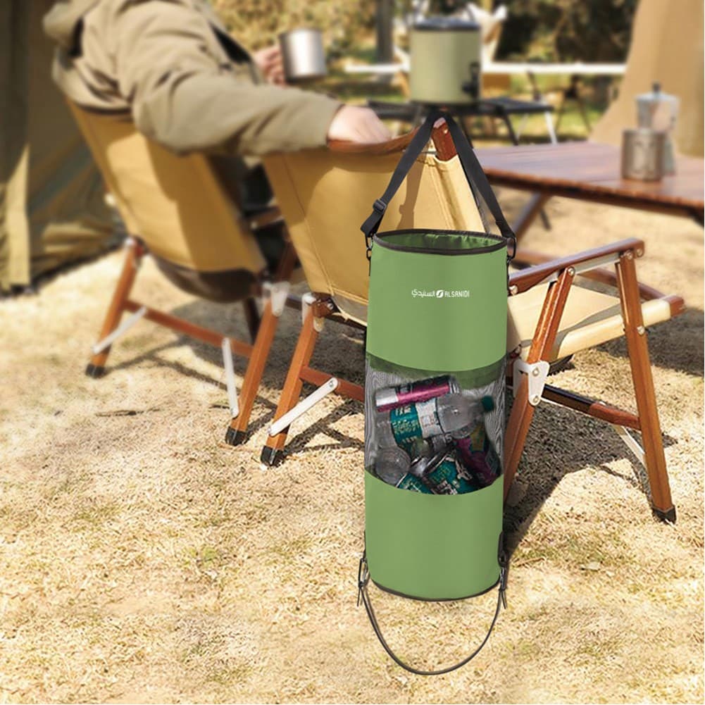 ALSANIDI, Foldable Waste Basket, Waste Paper Container, Green, Size 25.5*86 Cm