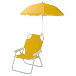 DPT, Foldable Camping Chair for Kids, Baby chair, Yellow, Size51*37.5*35Cm