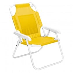 DPT, Foldable Camping Chair for Kids, Baby chair, Yellow, Size51*37.5*35Cm