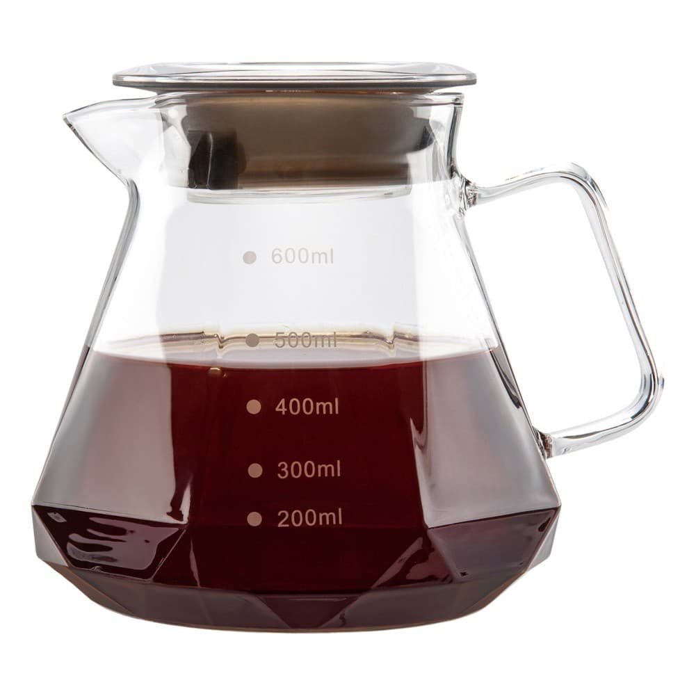 DPT, Served drip coffee pot, Server, Transparent , capacity 600 ml Size 15*8*12 Cm