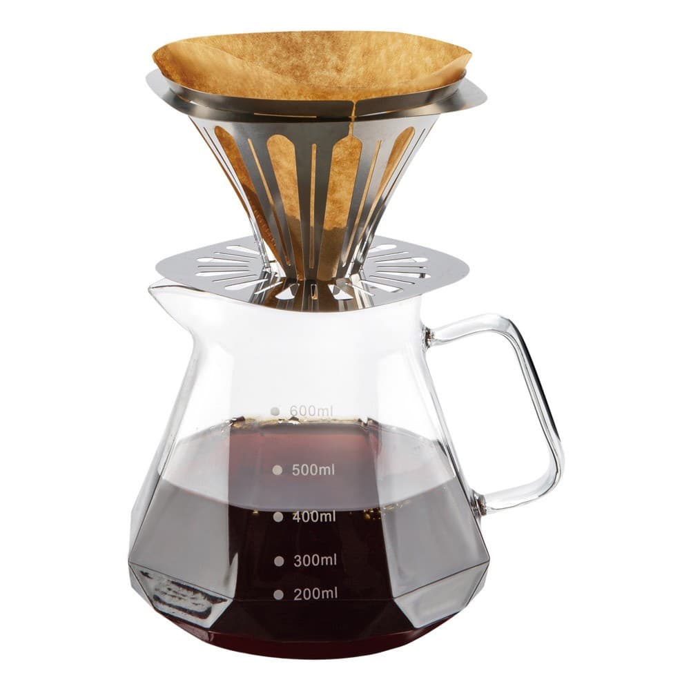 DPT, Served drip coffee pot, Server, Transparent , capacity 600 ml Size 15*8*12 Cm