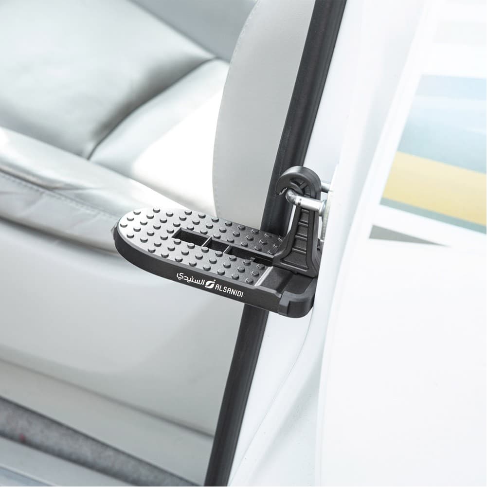 ALSANIDI, ِِِِAluminum Car Door Pedal, Black, Size160*80*30Cm