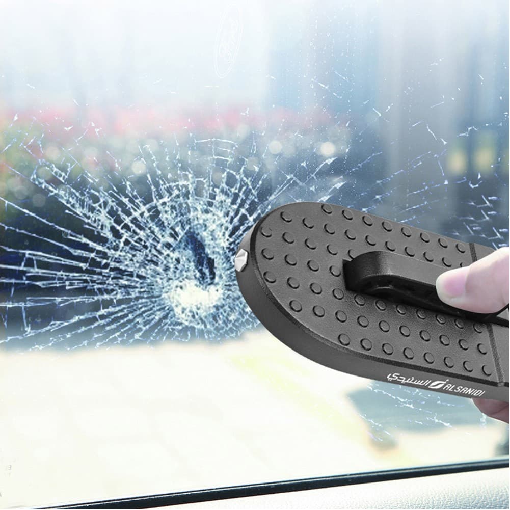 ALSANIDI, ِِِِAluminum Car Door Pedal, Black, Size160*80*30Cm