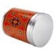 ALSANIDI, Najdi engraving aluminum spice box, Tea, coffee and sugar storage for trips, Silver, capacity 2000 ml