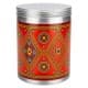 ALSANIDI, Najdi engraving aluminum spice box, Tea, coffee and sugar storage for trips, Silver, capacity 2000 ml