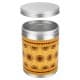 ALSANIDI, Najdi engraving aluminum spice box, Tea, coffee and sugar storage for trips, Silver, capacity 2000 ml