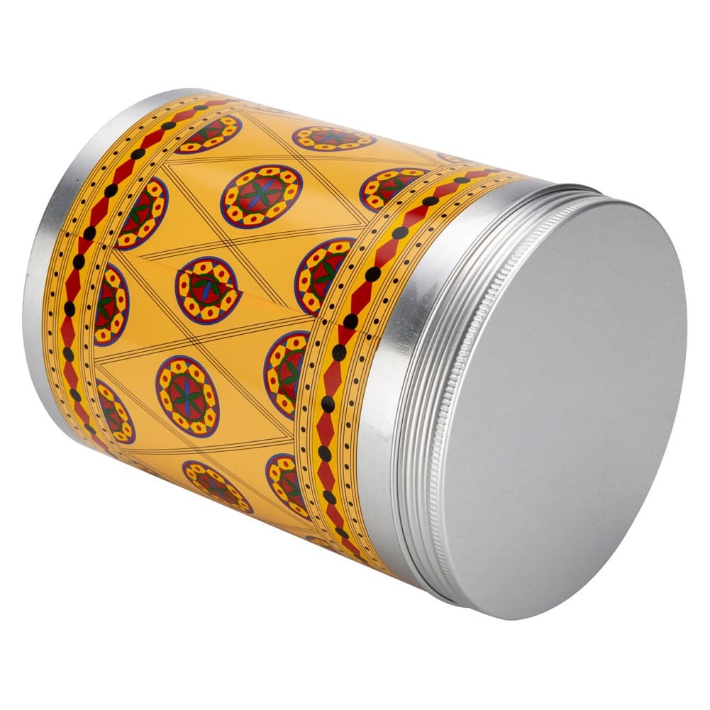 ALSANIDI, Najdi engraving aluminum spice box, Tea, coffee and sugar storage for trips, Silver, capacity 2000 ml