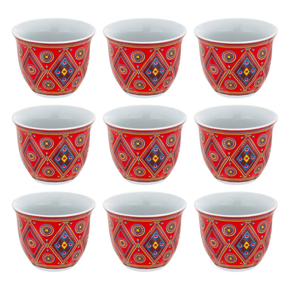 ALSANIDI, Najdi engraving Completed anti-shock Mugs bag, Coffee mugs bag, Woody, Size 24.7*7.8*7.3Cm
