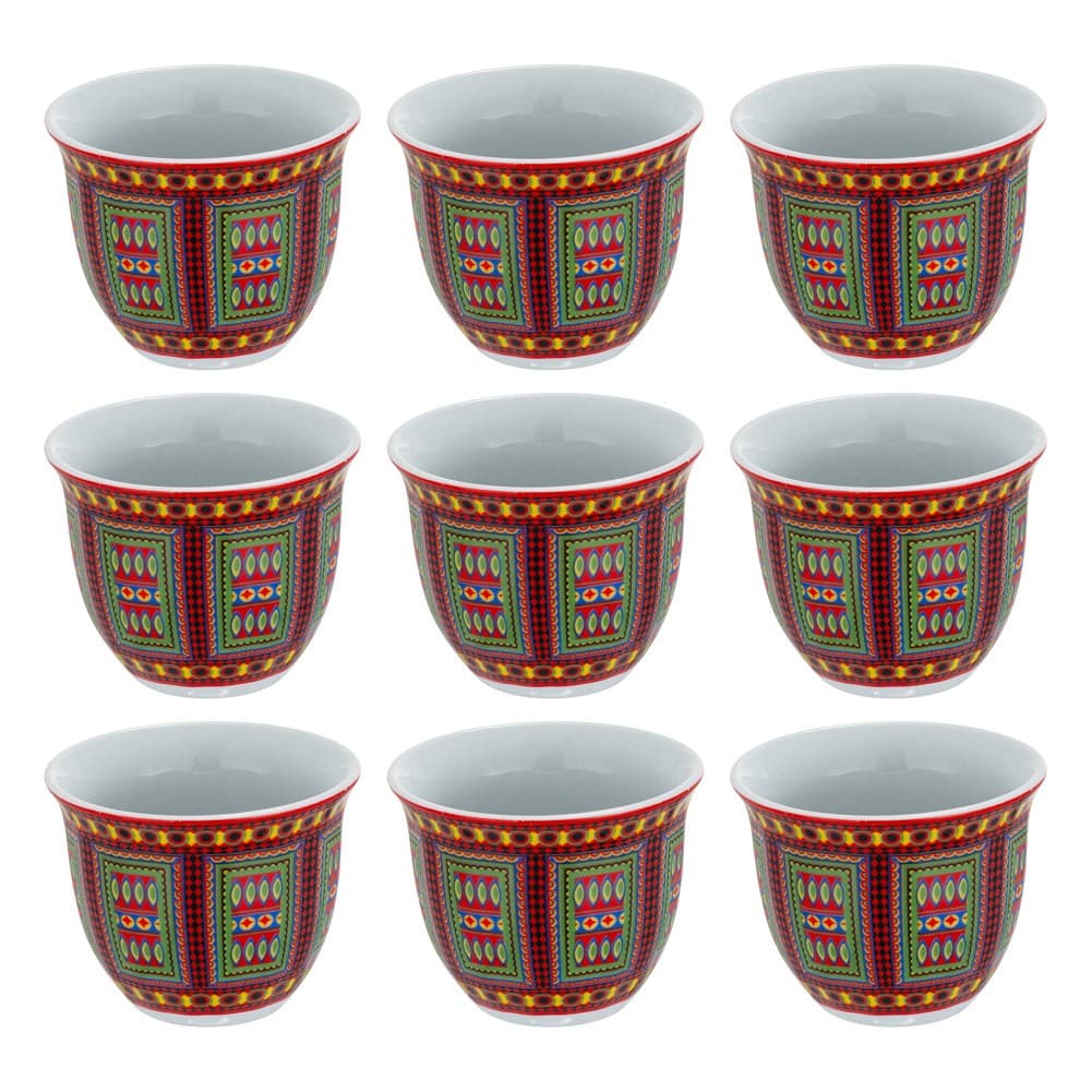 ALSANIDI, Najdi engraving Completed anti-shock Mugs bag, Coffee mugs bag, Woody, Size 24.7*7.8*7.3Cm