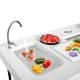 ALSANIDI, Camping Table with Basin, Camping Table, White, Size126*65*94.5Cm