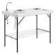 ALSANIDI, Camping Table with Basin, Camping Table, White, Size126*65*94.5Cm