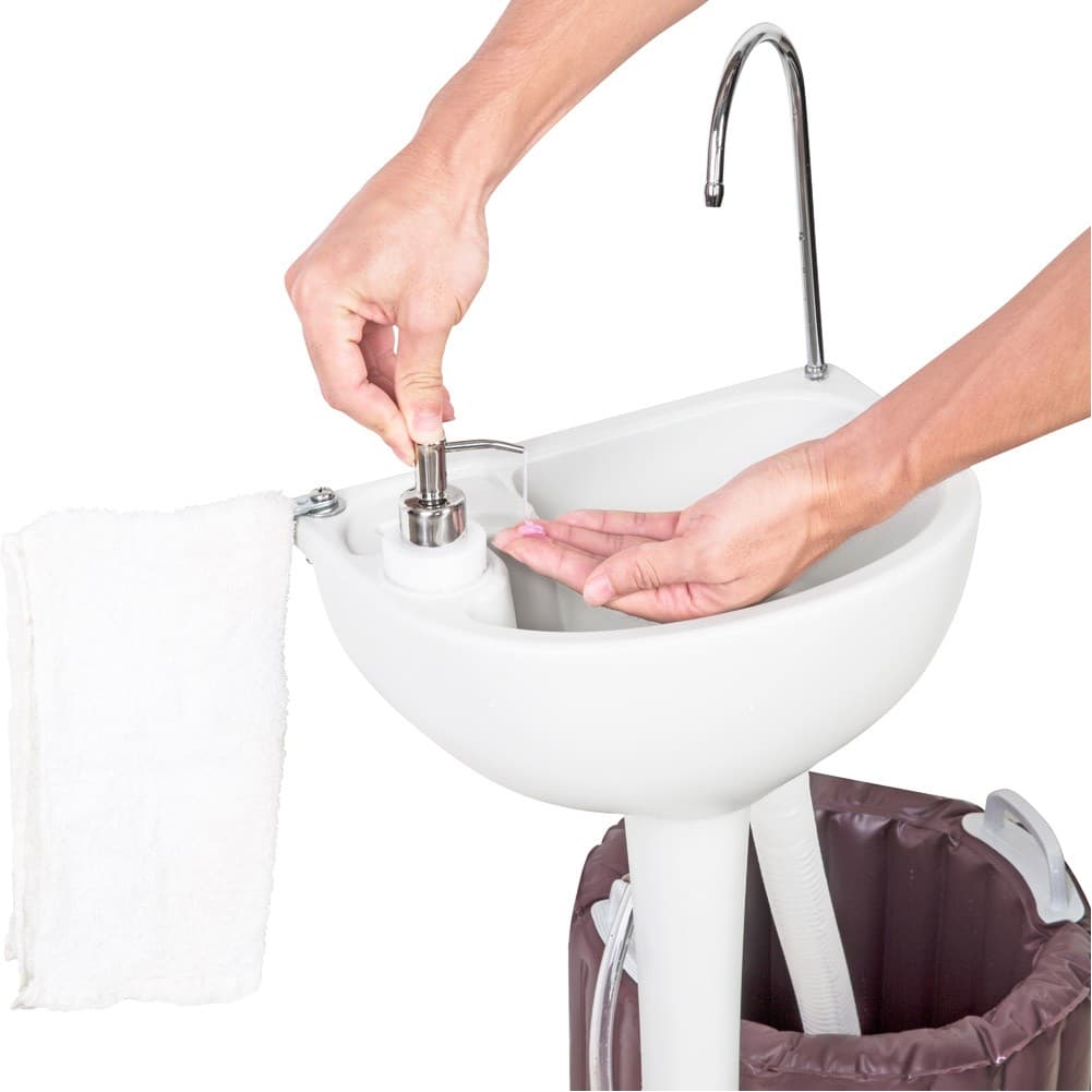 ALSANIDI, Camping and trip laundry, Camping and Travel Portable Sink, Beige, capacity 19 L Size 33*50*83 Cm
