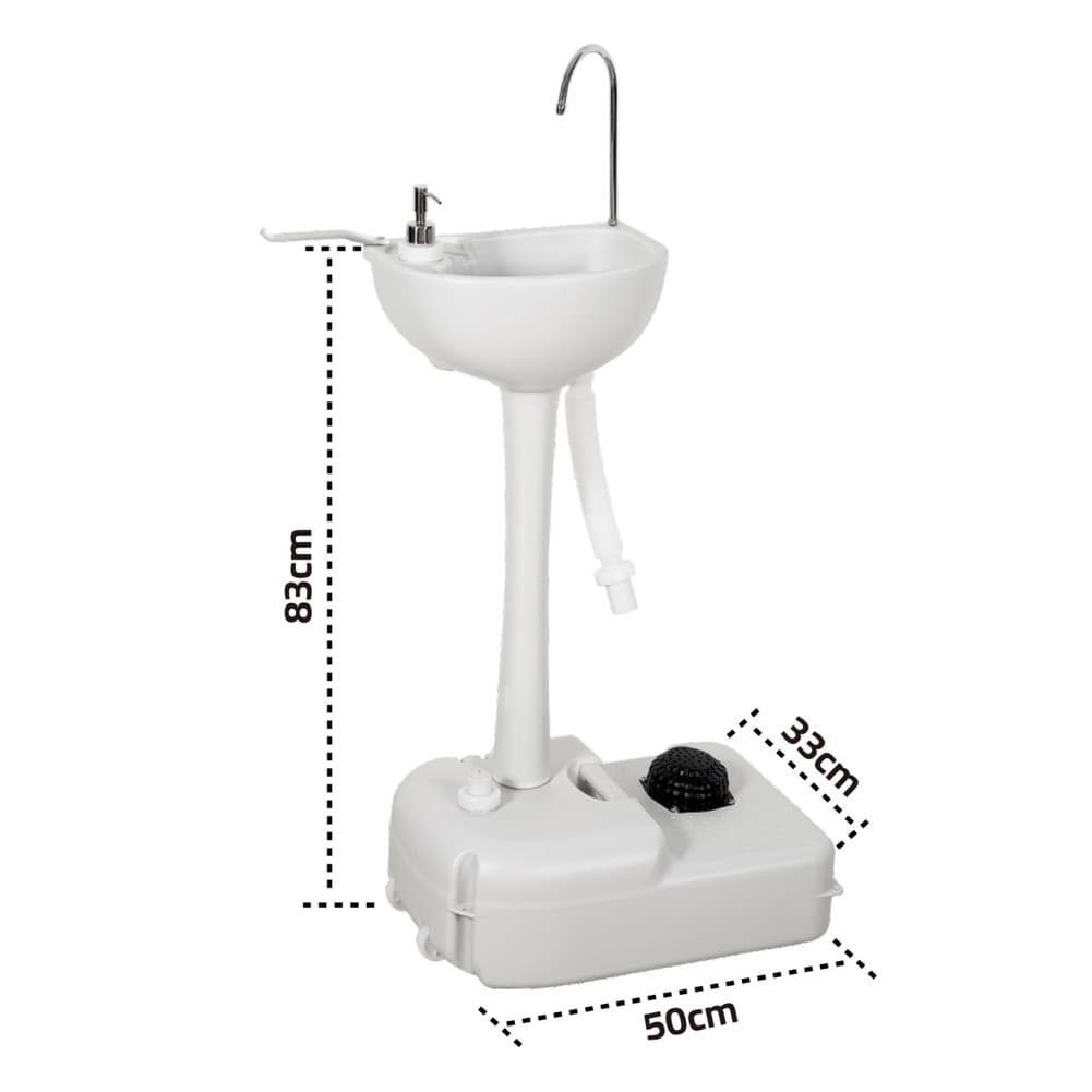 ALSANIDI, Camping and trip laundry, Camping and Travel Portable Sink, Beige, capacity 19 L Size 33*50*83 Cm
