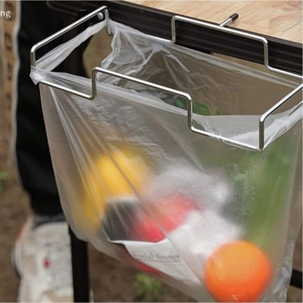 ALSANIDI, Trash Bag Holder
, Waste Bag Holder, Silver, Size32.3*25.5*4.5Cm