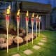 ALSANIDI, Bamboo Camp Lighting Torch, Bamboo wicker Lamp, Red, Size 90 Cm