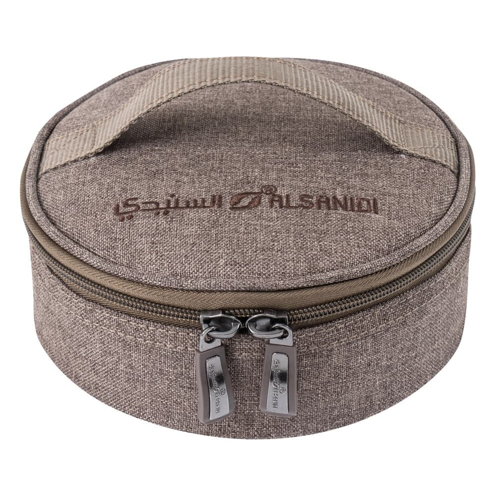 ALSANIDI, Aluminum dates storage with bag, Dates Storage, Oud, Size 18.5*8 Cm
