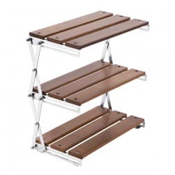 DPT, 3-tier Foldable Table, Kitchen Storage Rack, Brown, Size33*17.5*8Cm