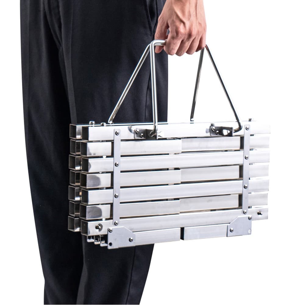 ALSANIDI, Portable BBQ stove, Charcoal BBQ Stove, Silver, Size41*40*34Cm