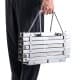 ALSANIDI, Portable BBQ stove, Charcoal BBQ Stove, Silver, Size41*40*34Cm